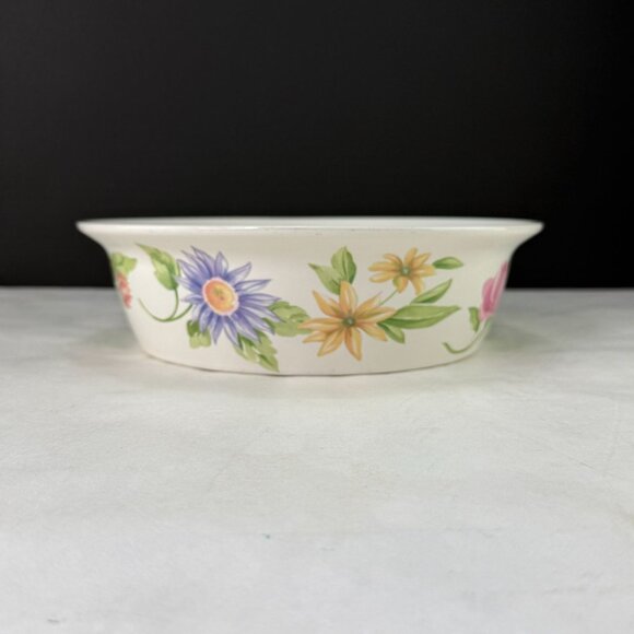 Vintage Pfaltzgraff Dahlia Round Vegetable Bowl with Design - Picture 2 of 9